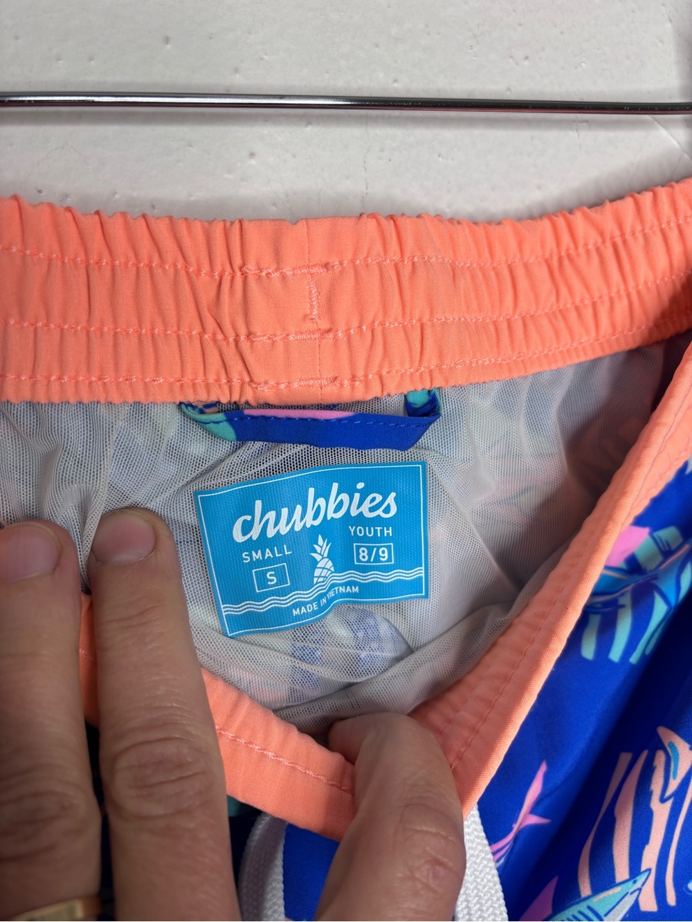 Chubbies Shark Print Pull On Swim Trunks Size Small 8/9 EUC - Picture 3 of 8